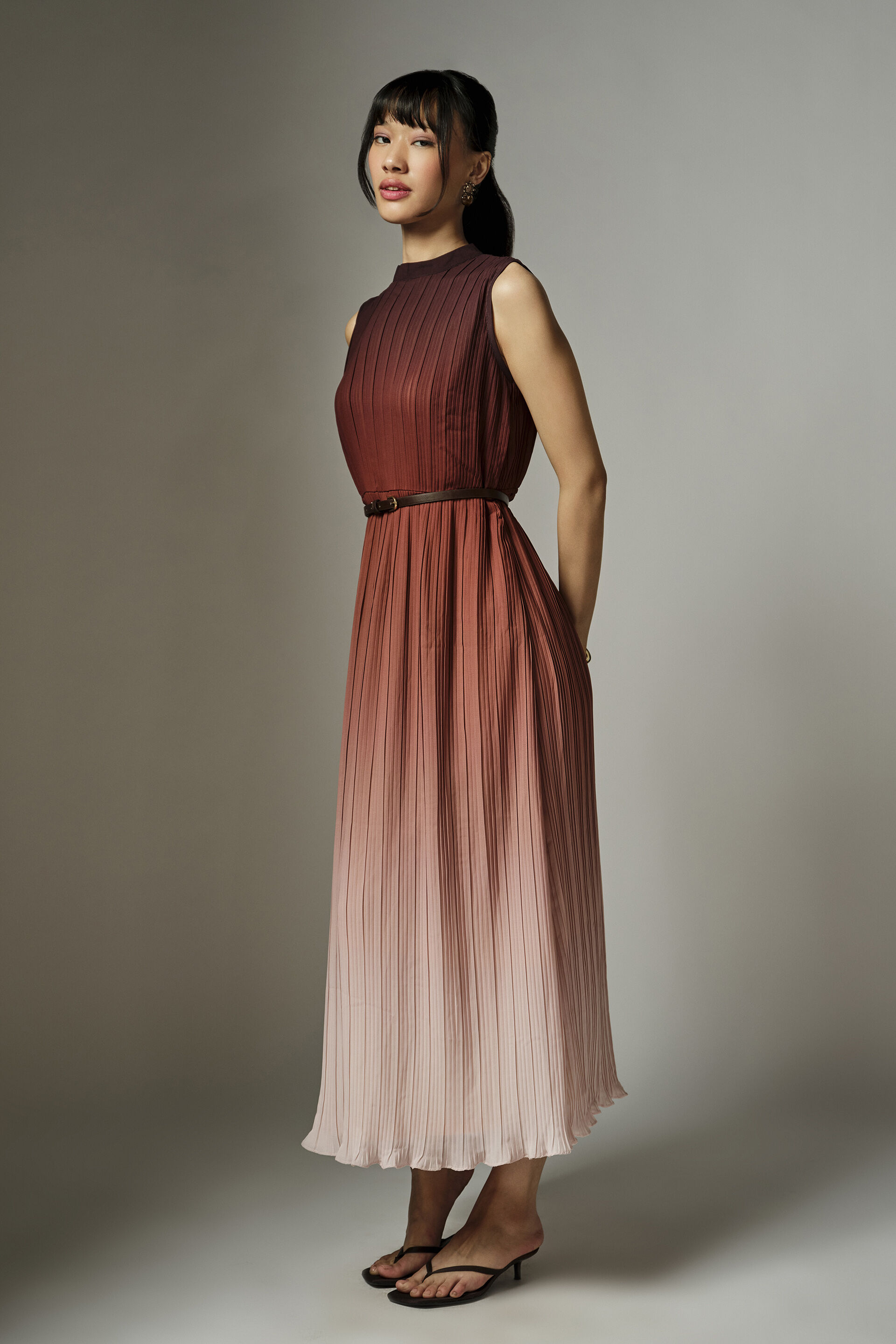 Zoa Brown Dress, Brown, image 2